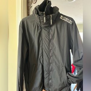 Black Superdry jacket. Men’s size Medium.